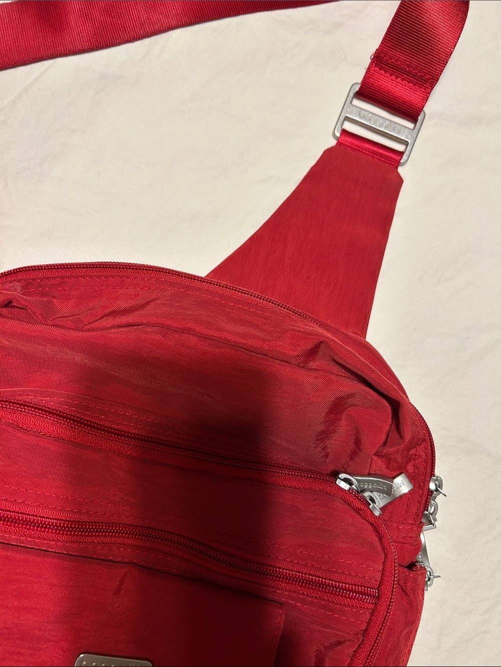 Baggallini Red Compact Sling Backpack - Picture 7 of 10